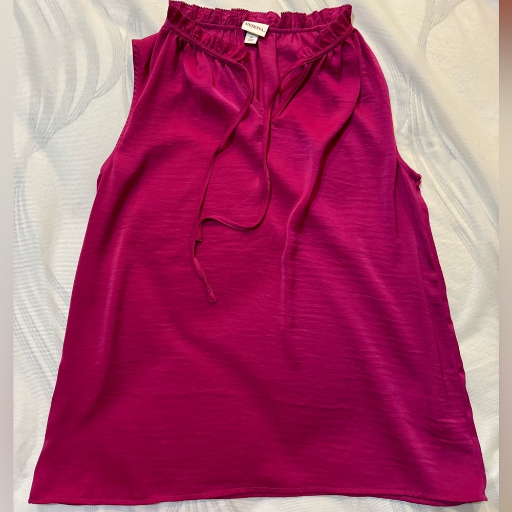 Merona magenta sleeveless blouse